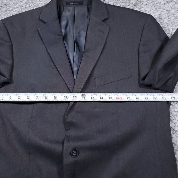 Calvin Klein Men's Suit Jacket Blazer Gray Polyester Rayon Sport Coat Size 42R - Picture 13 of 14